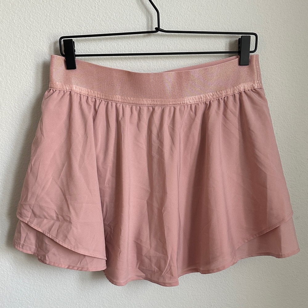 90 Degree By Reflex Blush Pink Layered Skirt